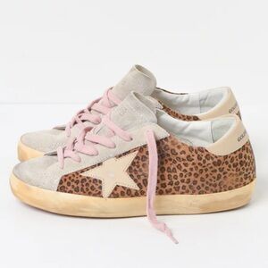 Golden Goose Super Star Leopard print low top sneakers  Size 38